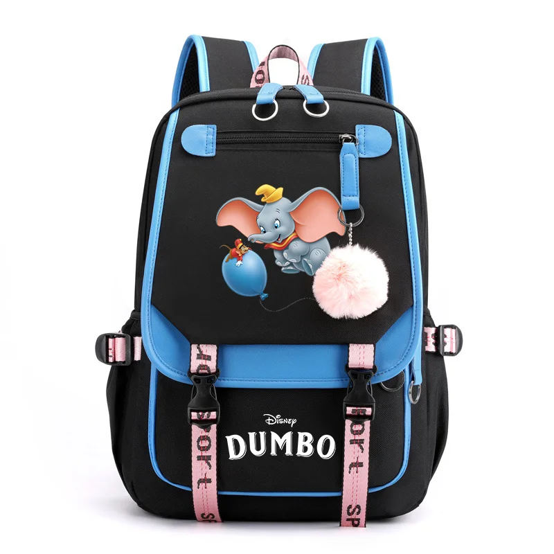 Disney Dumbo School Bag for Boys Girls Teenager USB Charging Laptop Backpacks Women Men Rucksack Travel Bag Mochila