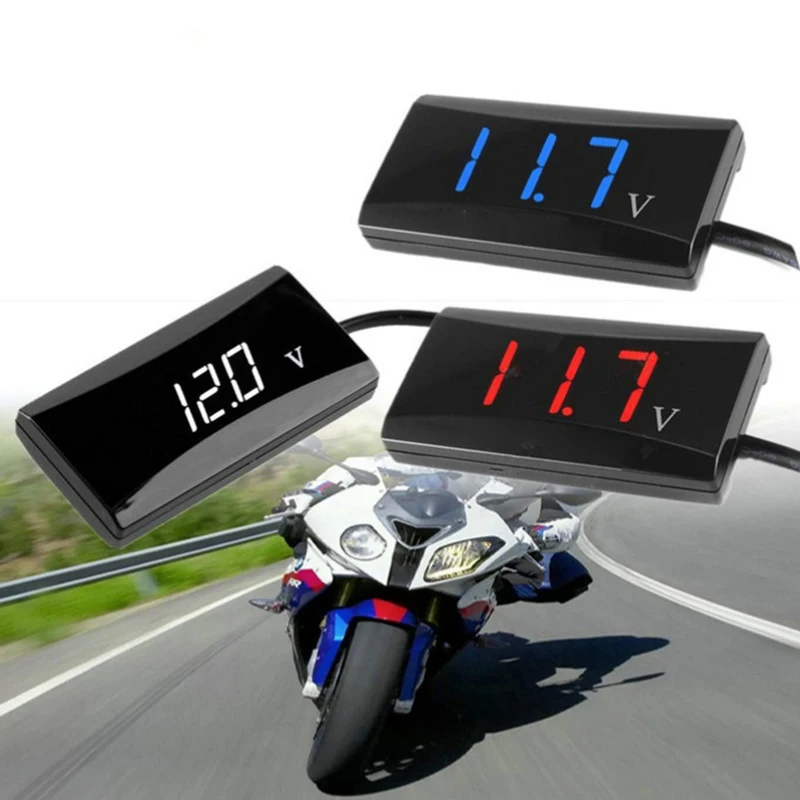 

DC10-150V Motorcycle Digital Voltmeter Universal Volt Meter Waterproof LCD Digital Display Voltage Tester With Bracket