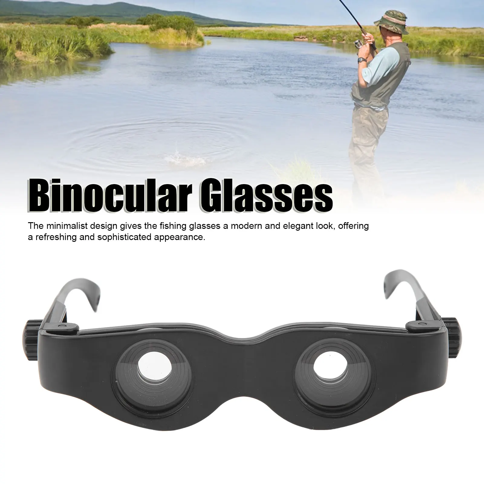 Telescope Glasses Light Weight Dual Layer Lens Adjustable Focus Clear View Binocular Fishing Glasses PVC Frame for Sightseeing