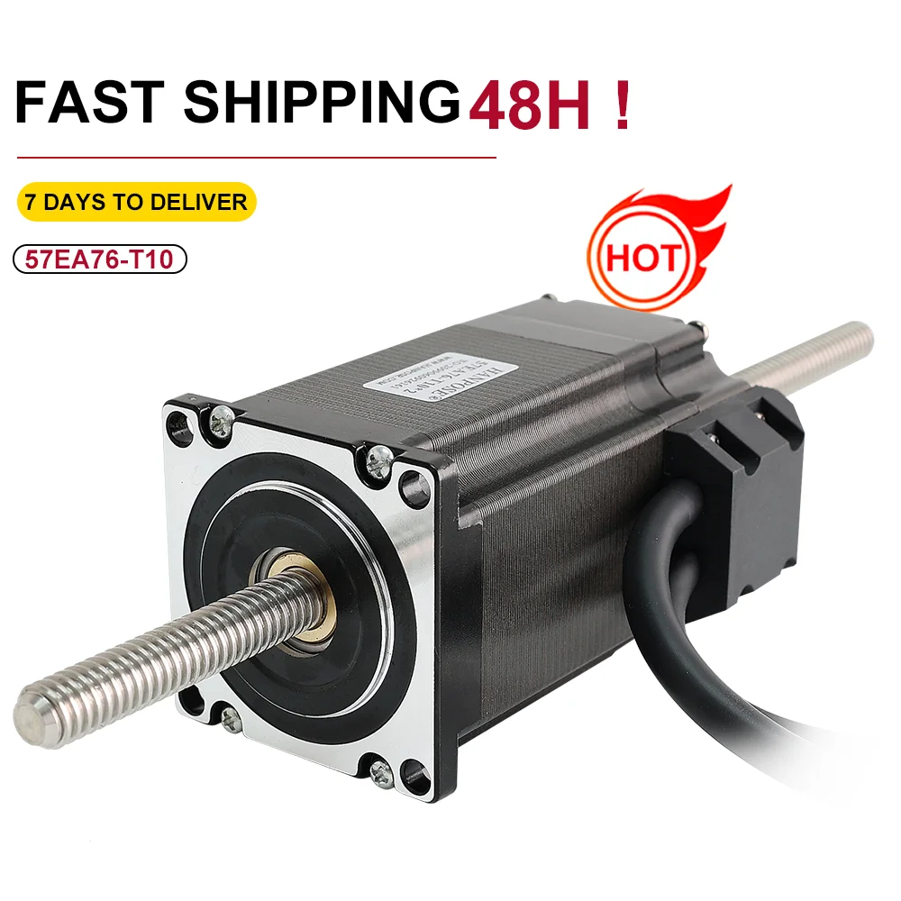 

57EA76-T10*2 Through closed loop servo motor 4.0A 2.2N.m height 76mm For 3D Printer Monitor Equipment nema23 stepper motor