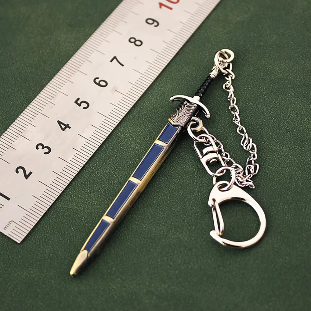 Juego serie de televisión periféricos de tronos 9cm Mini llavero con colgante de espada para hombres dragón hueso daga llavero colección de Fans regalos