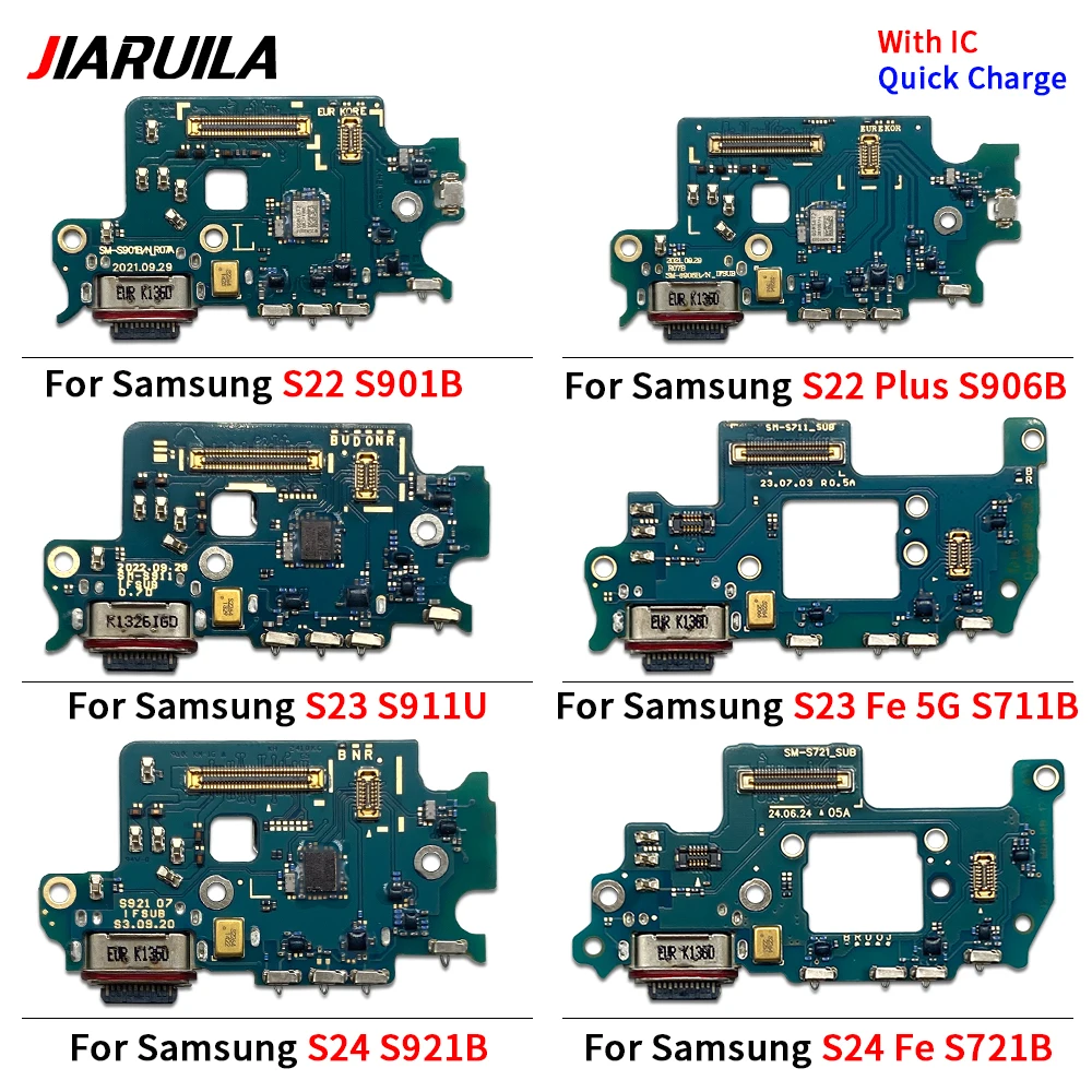 

Новый USB-порт для зарядки, док-станция, разъем для зарядного устройства, гибкий кабель для Samsung S24 S23 S22 Plus Ultra S21 Fe G990B S906B