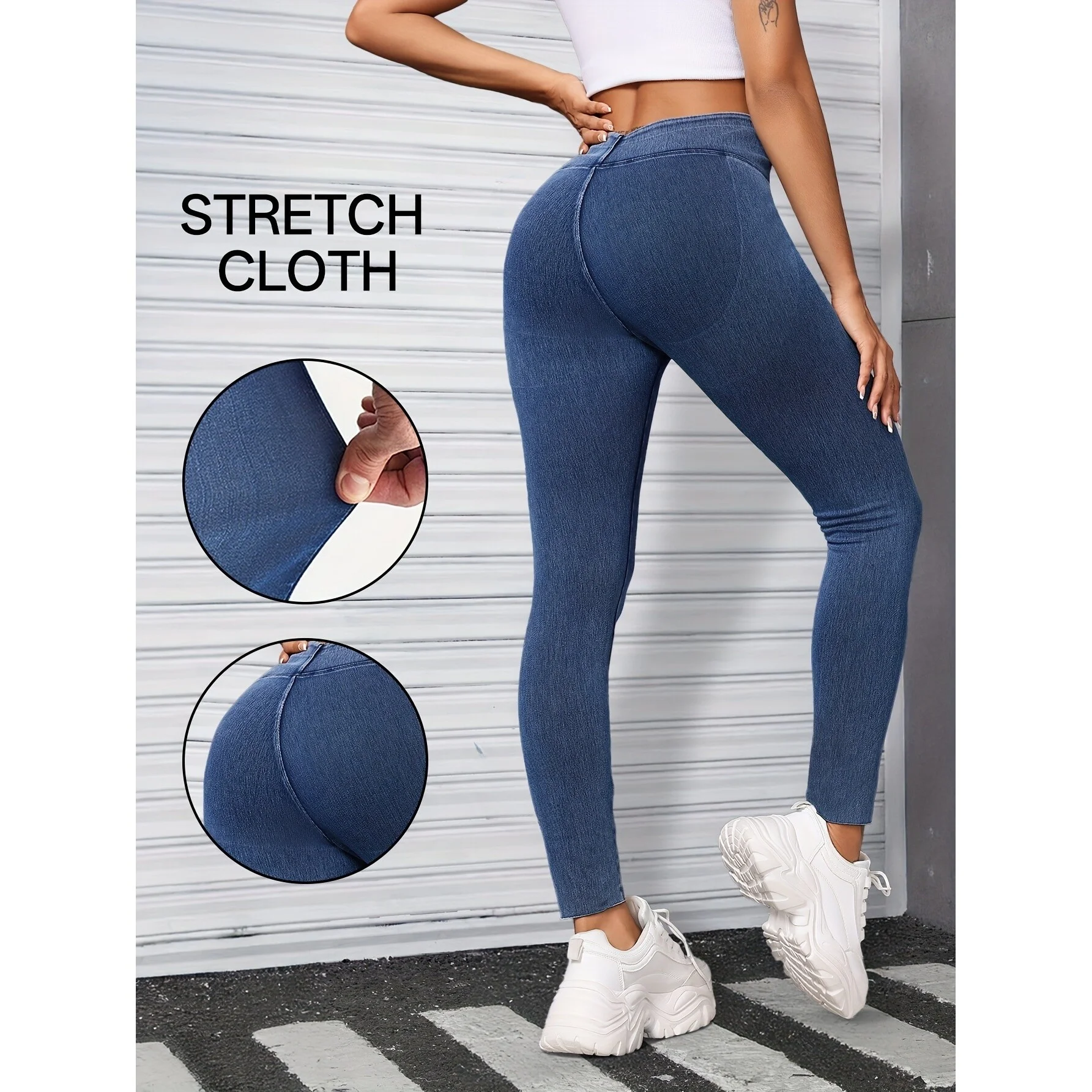 

High Waist Fitness Pants V 76231 Stretchy Women's Fashion Set Summer Seasonal High Waist Gym Trousers for Ladies