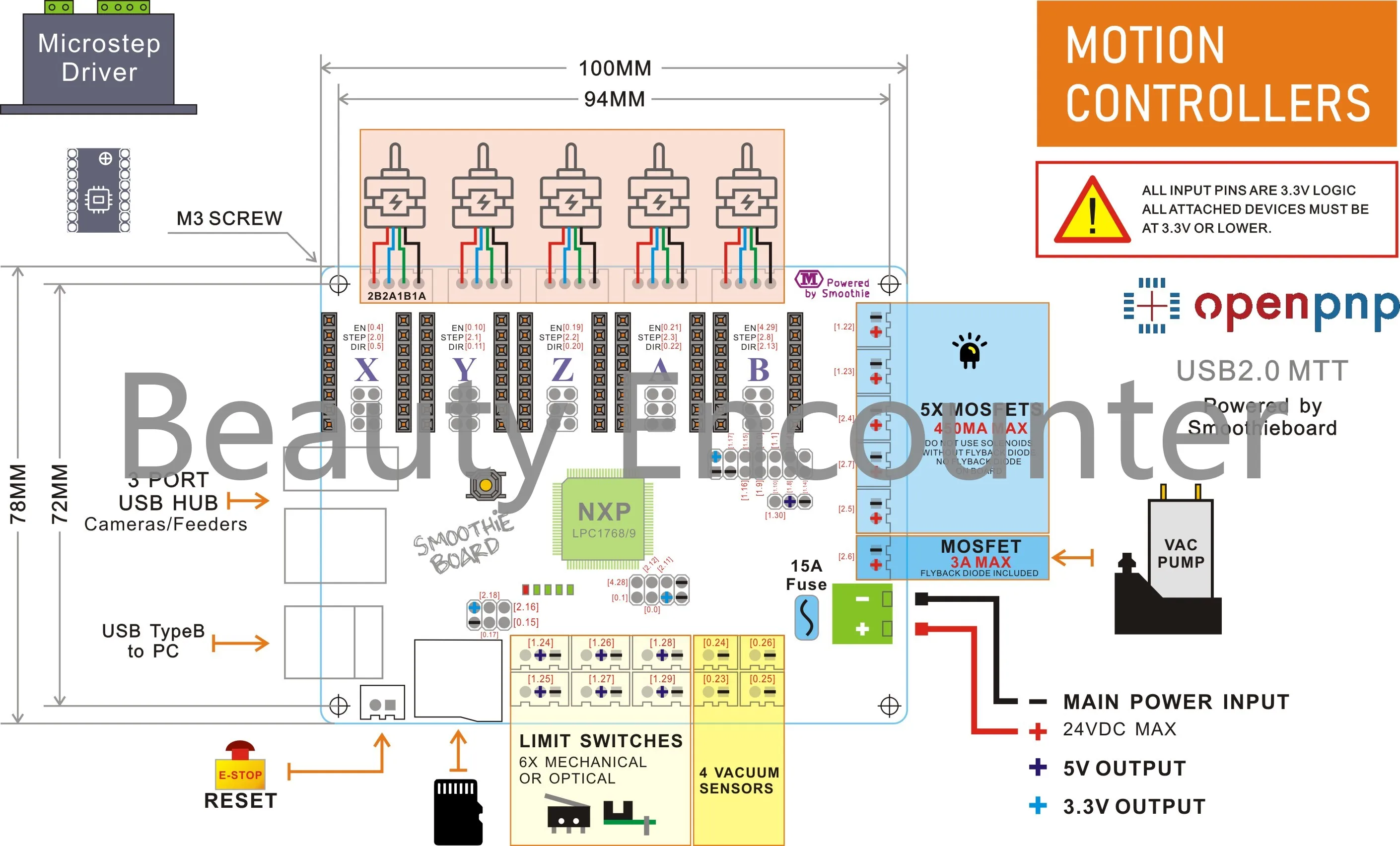 Patch Machine Motherboard OPENPNP Smoothie Motherboard Smoothieboard