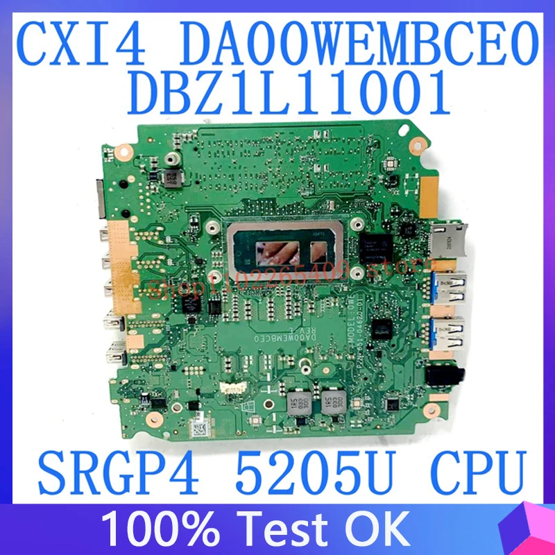 DA00WEMBCE0 High Quality Mainboard DBZ1L11001 For Acer Chromebox CXI4 Laptop Motherboard With SRGP4 5205U CPU 100%Full Tested OK