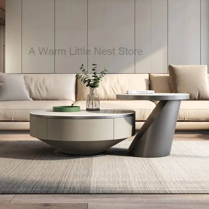 

Aesthetic Coffee Table Round Cheap Standing Nordic Unique Living Room Coffee Table Simple Clear Meubles Entrance Hall Furniture