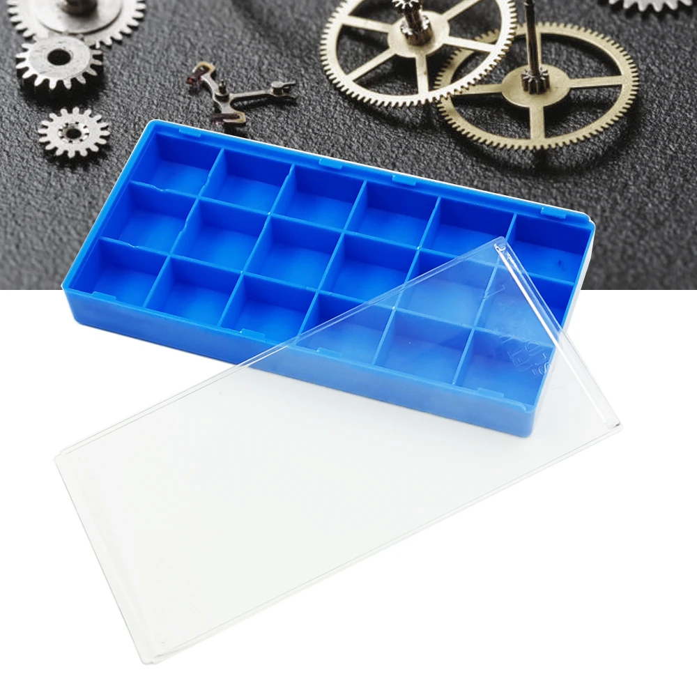 1 шт., пластиковый ящик для хранения деталей часов, органайзер, инструменты для ремонта часов, лоток для хранения, пластиковый контейнер для дисплея часов, держатель для часов