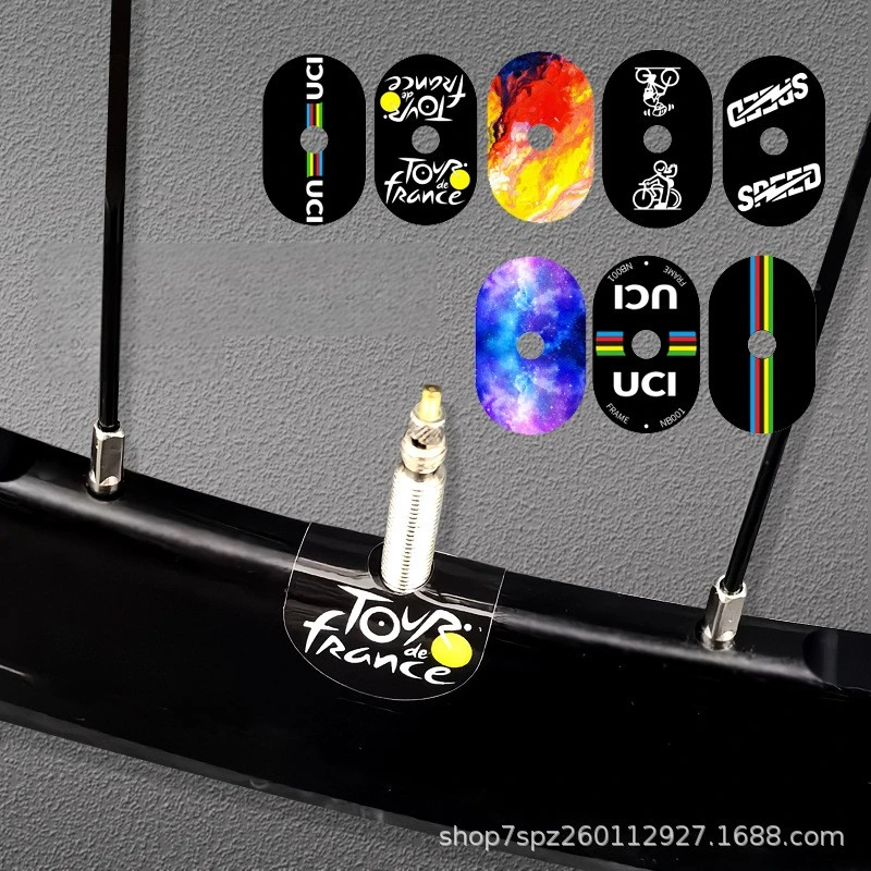

2025 New Mountain Road Bicycle Presta Valve Stickers UCI Bike Tire Air Nozzle Protective Adhesive Decoration APPROVED Decals