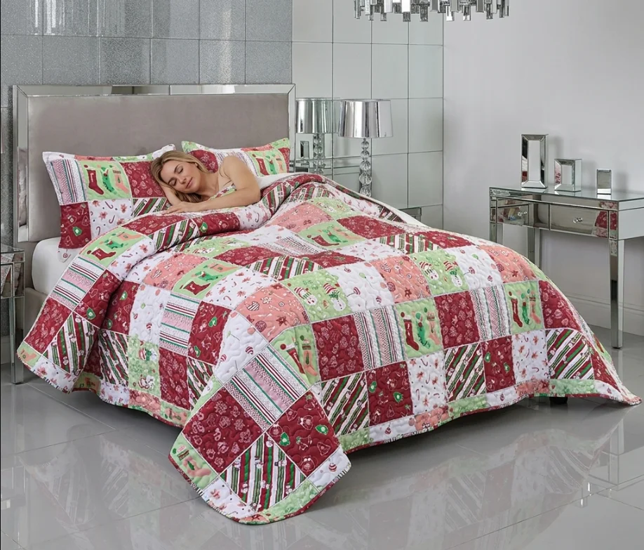 Soft Breathable 2/3pcs Minimalist Quilt Set - Queen Size Foldable Bed Cover with 1-2 Pillowcases  Machine Washable for Hotel Bedroom Decoration Random colors