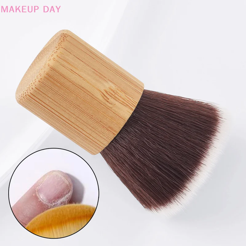 1Pcs Bamboo Nail Brushes Nail Art Pedicure Soft Remove Dust Cleaning File Tools Set For Manicure Nails Accessories And Tools