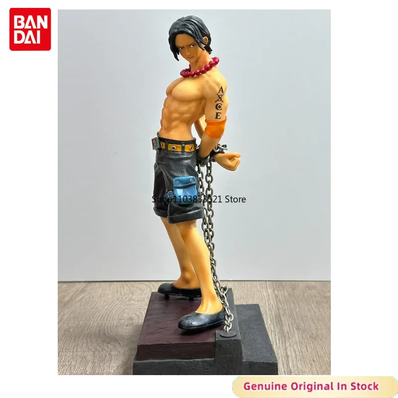 BANDAI Original Ichiban Kuji ONE PIECE Portgas·D· Ace Shackles Character Action Model Desktop Ornaments Collectible