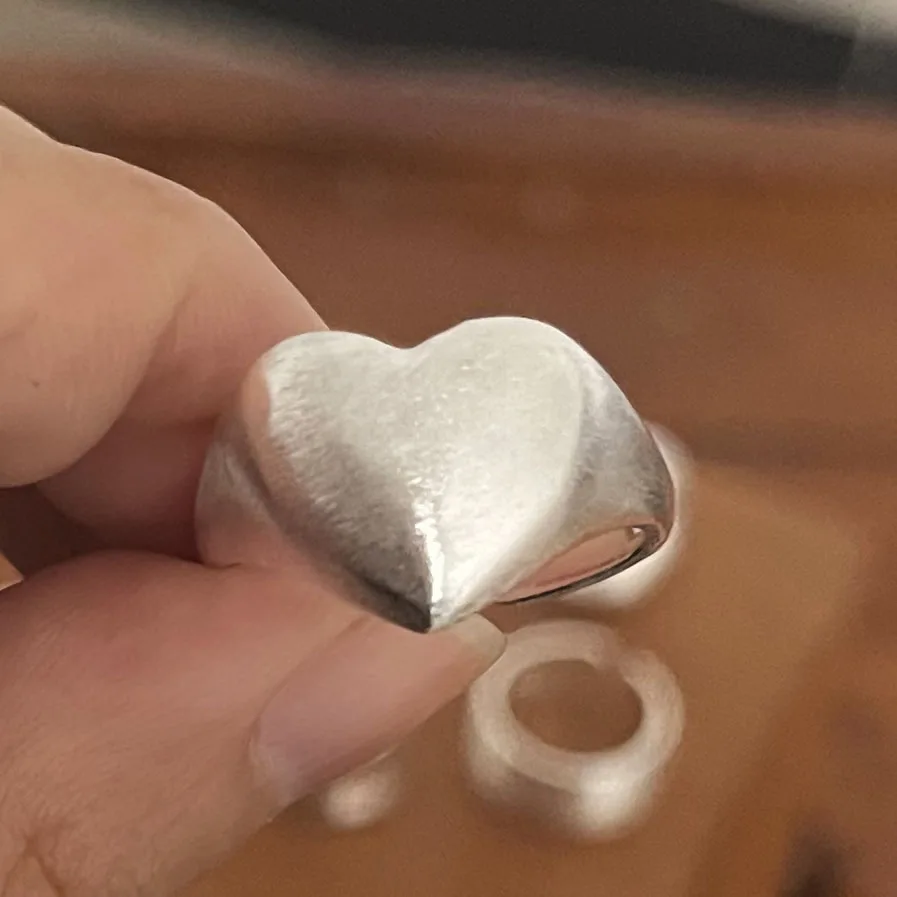 925 Sterling Silber Ringe für Frauen, Paar-Ringe, minimalistisch, handgefertigt, schlicht, breiter Mondring-Set, Party-Schmuck, Geschenk, verhindert Allergien