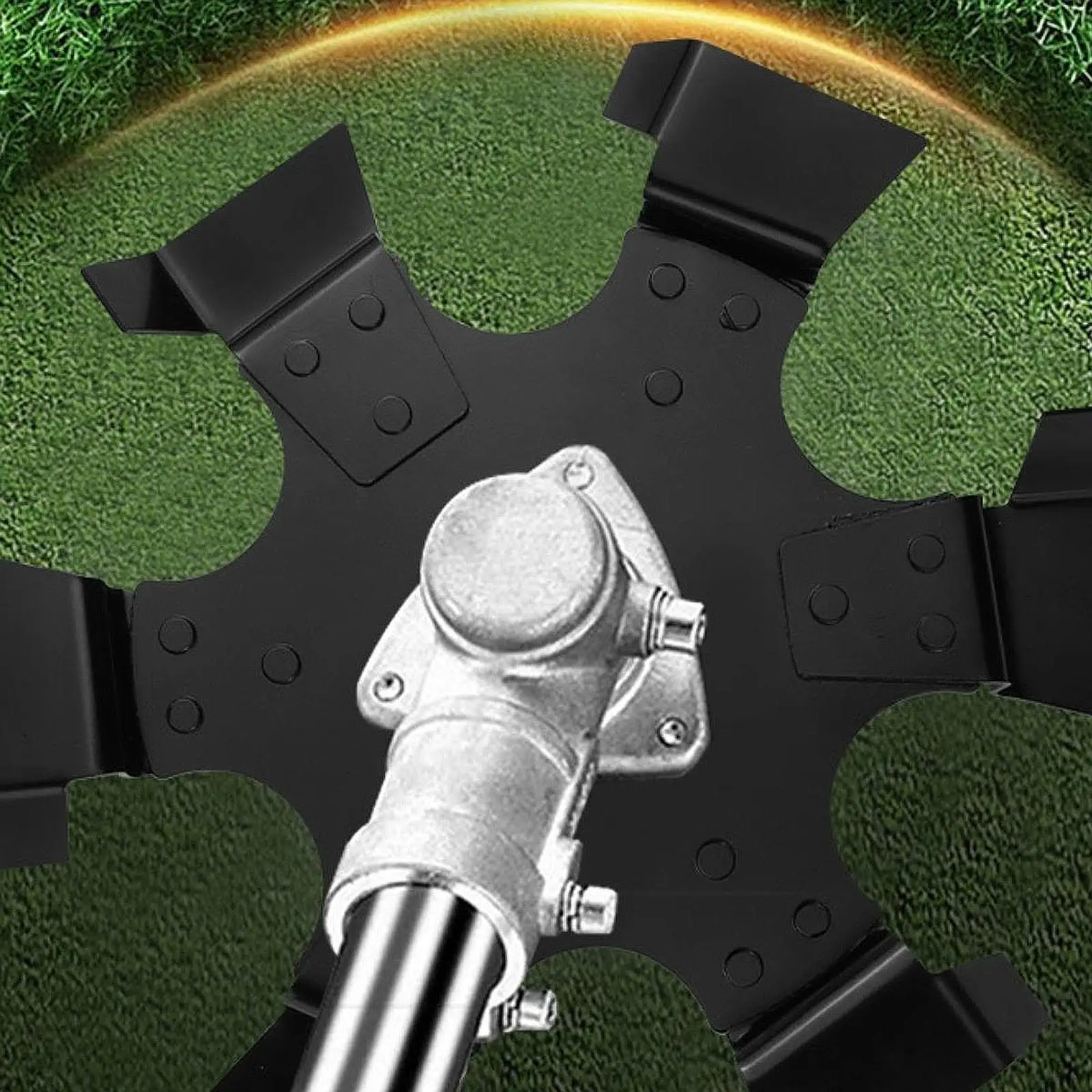 Lawn Mower Trimmer Head Attachment Professional Weeding Wheel Garden Tool Accessories Grass Cutting Head for Driveway, Landscape