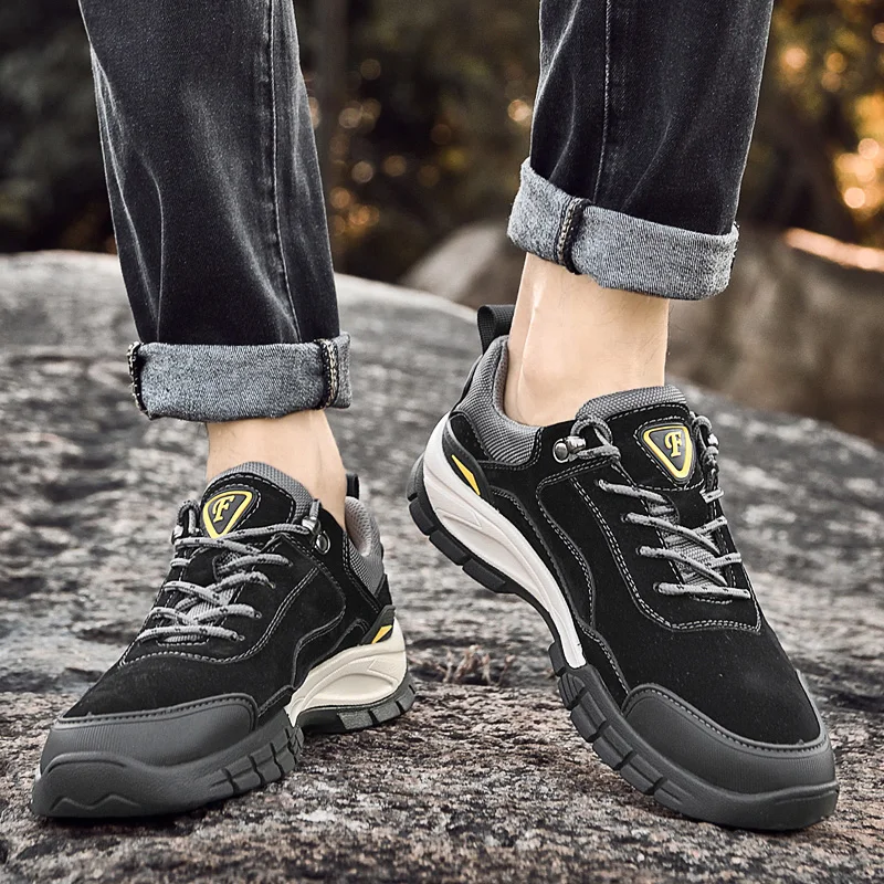 

Four Seasons New Sports Shoes Handmade Men's Shoes Casual Shoe Comfortable Shoe Outdoor Walking Shoes Lace Anti Slip Rubber Sole