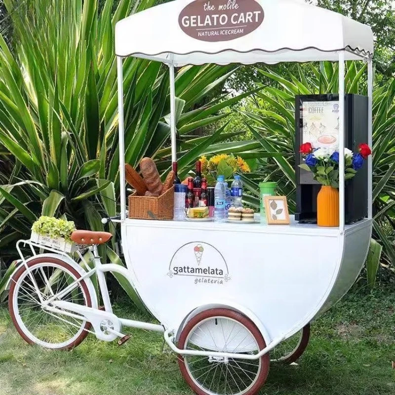 New Design Bike Soft Serve Ice Cream Cart for Sale Europe Popsicle Vending Van for Sale Customized