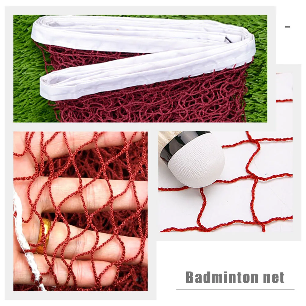 

Durable Nylon Badminton Net Lightweight Portable Foldable Balls Net Indoor Outdoor Use Bright Colors Small Square Mesh Design