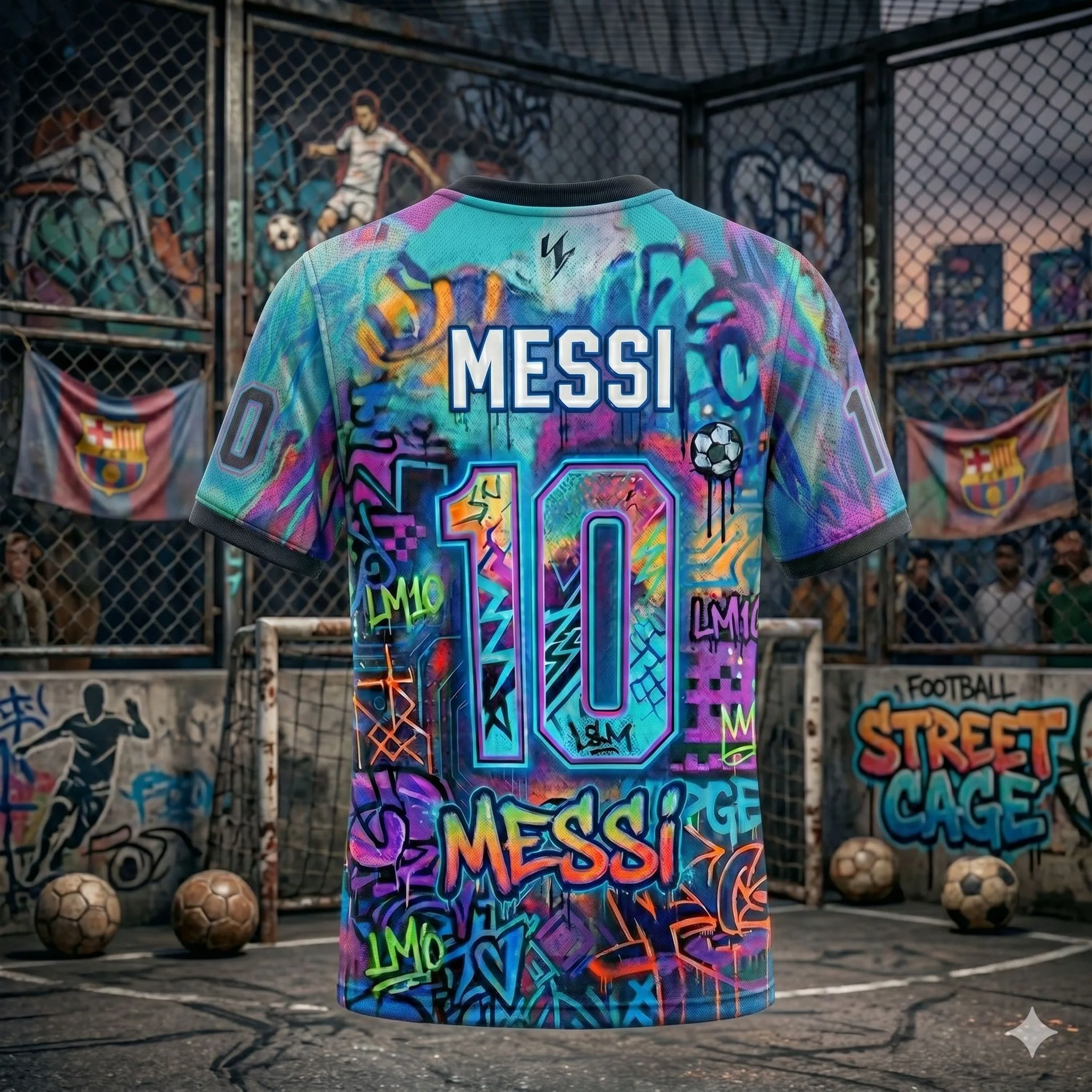 Messi 10 Soccer Jersey Men Breathable Quick Dry Football Shirt Colorful Graffiti Sportswear Fan Edition Training Uniform 2026