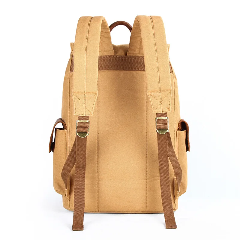 Casual retro canvas bag - trendy fashion computer bag - travel waterproof and durable backpack for two-shoulder carrying