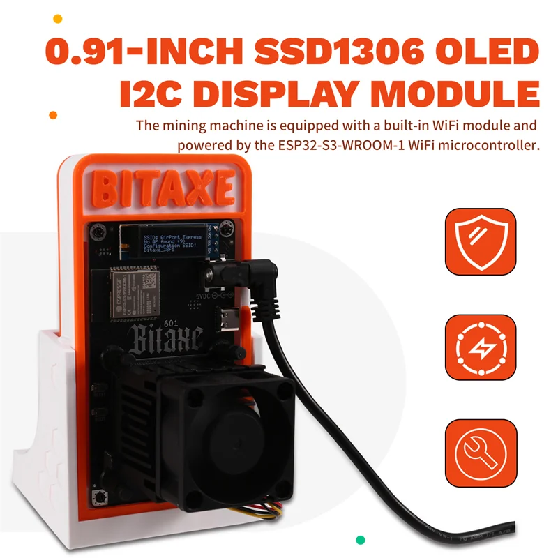 

Подставка для обновления BTC Solo Miner Bitaxe Gamma 601 1,2TH/S 18–22 Вт BM1370 Asic от Antminer S21 Pro BTC Crypto Miner AU PLUG