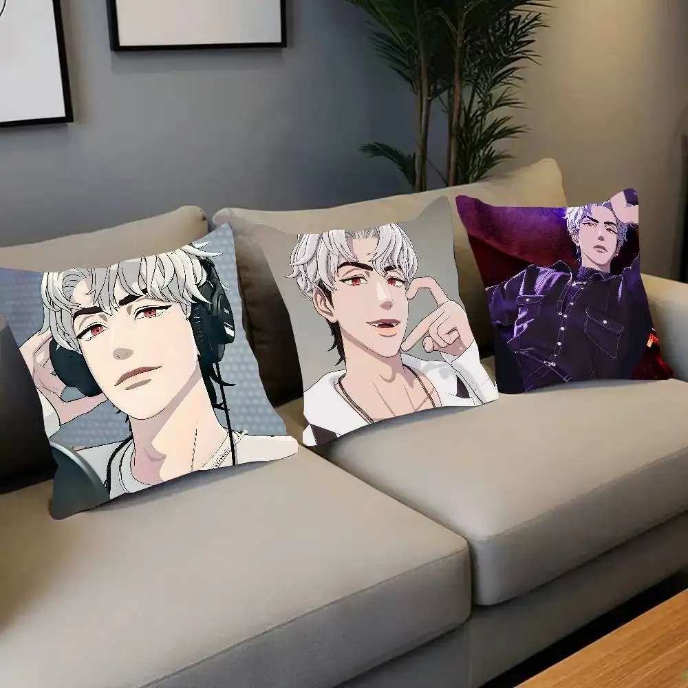 Eunho Virtual Idol Singer Pillow Case Fashion Square Pillowcase Bedroom Sofa Room Ins Decoration Leisure