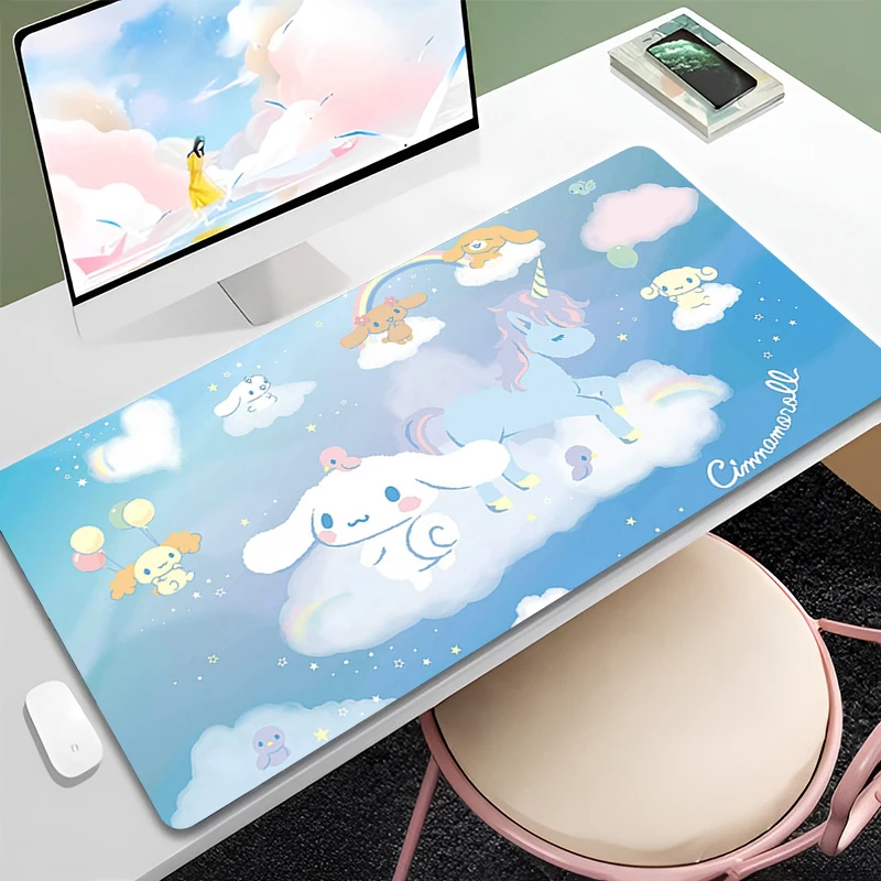 Cinnamoroll Cute Mouse Pad Laptop Office Anime Table Mat PC Keyboard Gamer Pads Kawaii Computer Anti Slip Mousepad Large Carpet