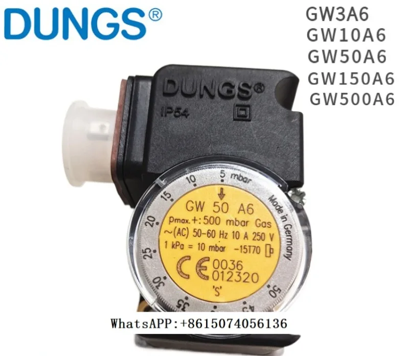 

Реле давления газа DUNGS GW3A6 GW10A6 GW50A6 GW150A6 GW500A6, аксессуары