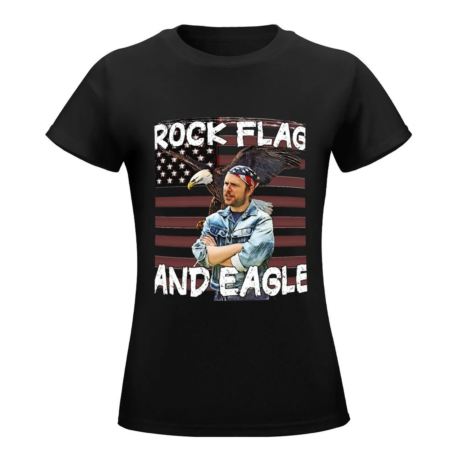 Rock Flag and Eagle T-Shirt customs design your own new edition funny Women's tops