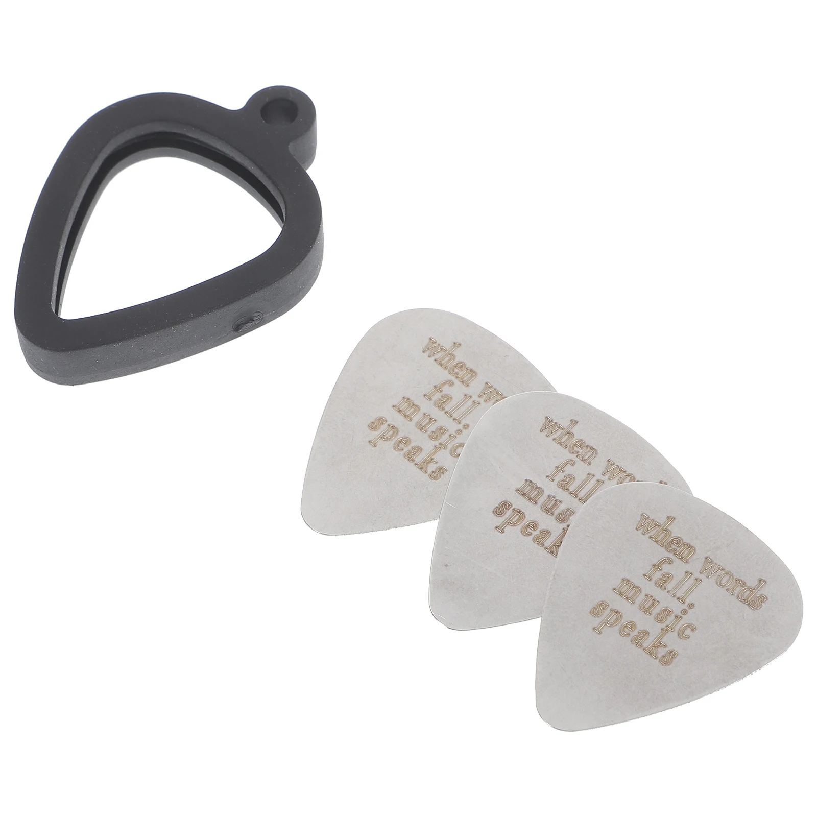 

3pcs Guitar Picks Silica Gel Anti-Slip Reusable with Case Thick Durable Beginner-Friendly Compatible Electric Bass Acoustic