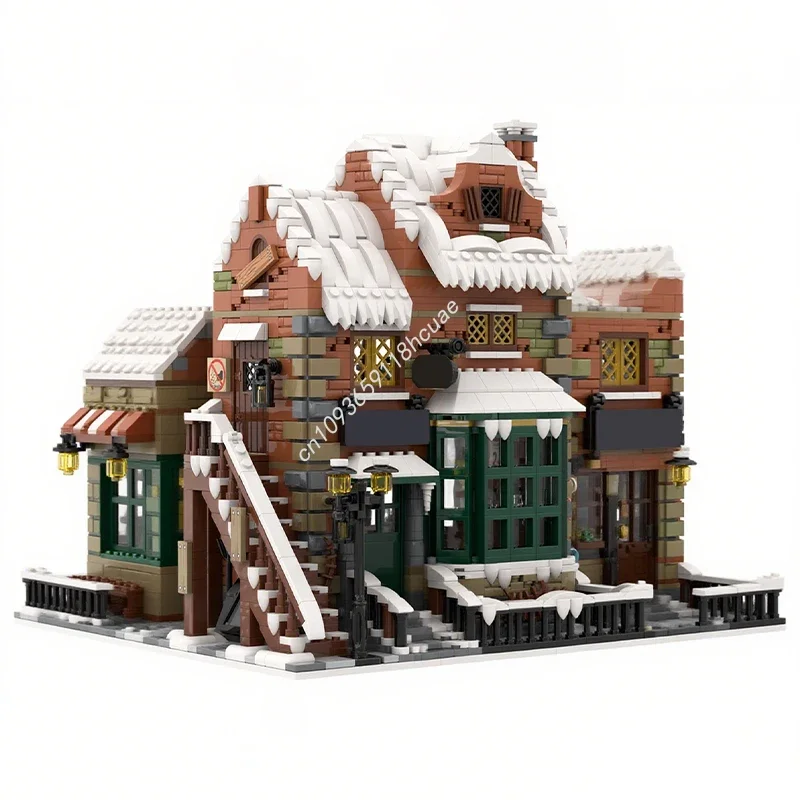 

1837pcs MOC Winter Village Scrooge & Marley Christmas Building Blocks Logical thinking up Space imagination Christmas toy Gift