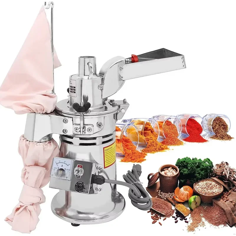 Hammer Mill Grinder Commercial Electric Herb Grinder Mill Industrial Automatic Continuous Spice Hammer Grain Pulverizer DF-15