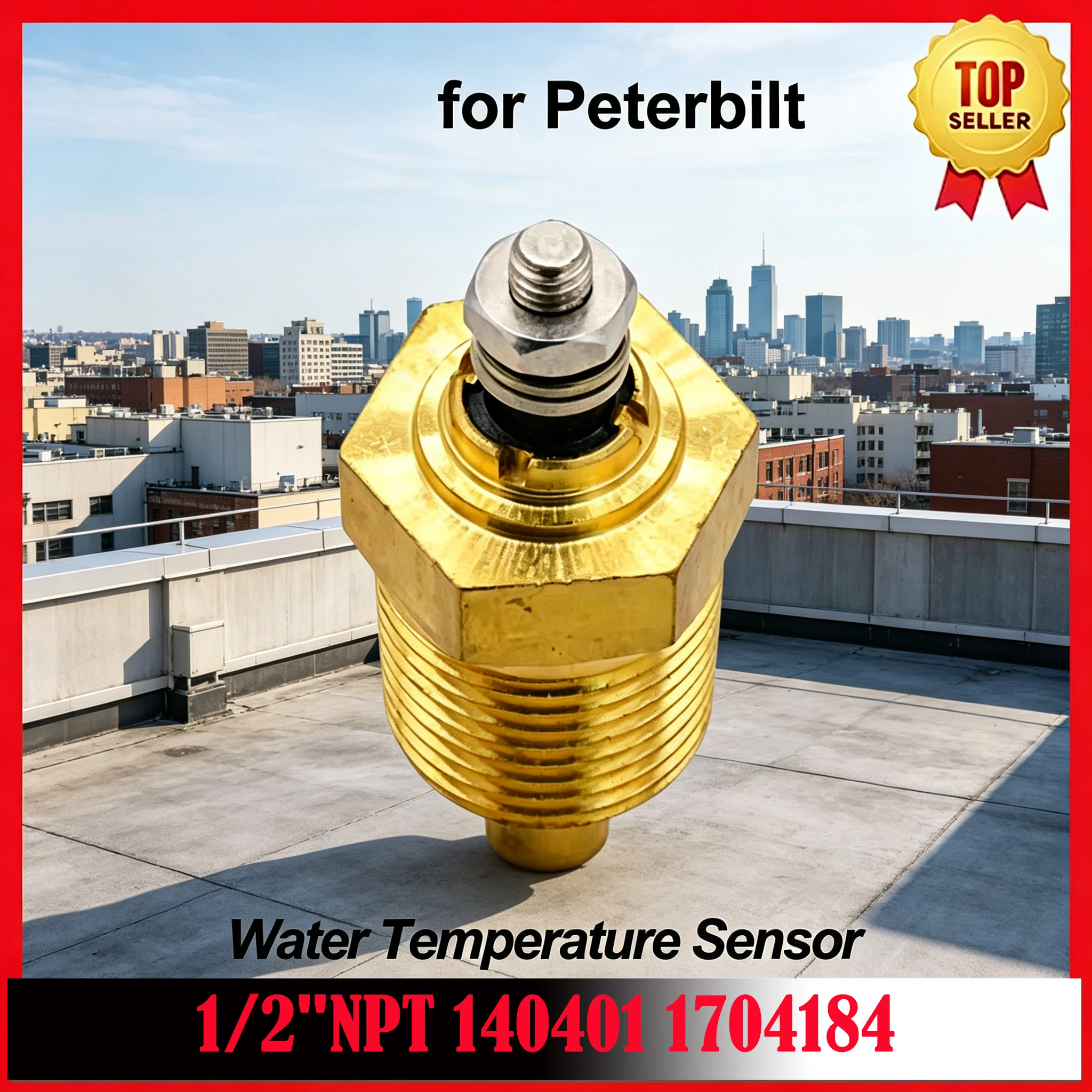 Sensor de Temperatura de Aceite NPT de 1/2 Pulgada 140401 1704184 K152-247 para Kenworth Peterbilt Paccar 378 379 y 387 K152247