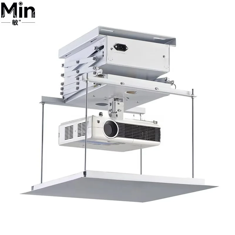 1m Stroke Motorized Ceiling Recessed Projector Lift Hidden Projector Hanger Mount for Home Theater Accessory