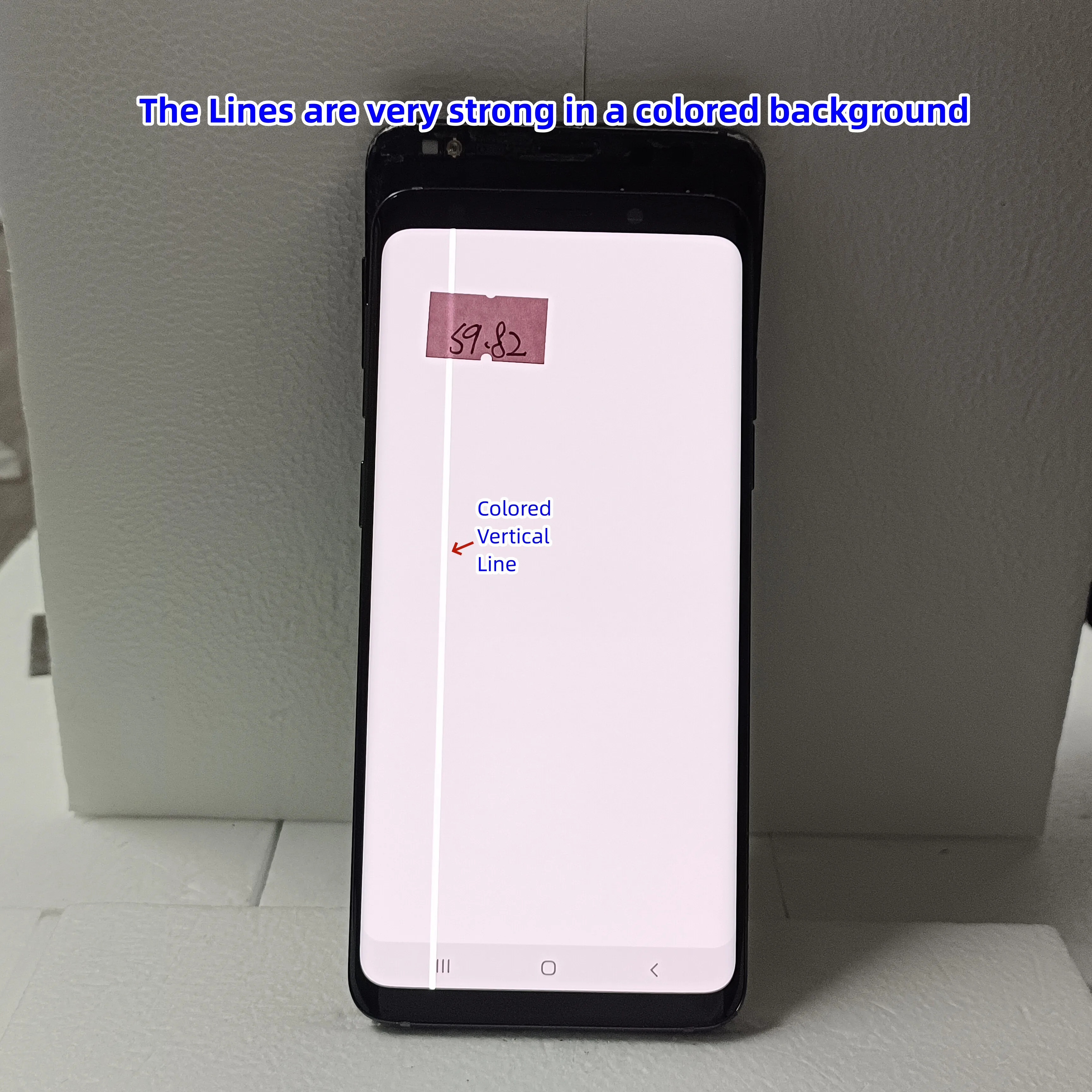 Imagem -04 - Substituição Super Amoled do Tela Táctil do Lcd para Samsung Galaxy s9 G960 G960f com Linha 58 Polegadas