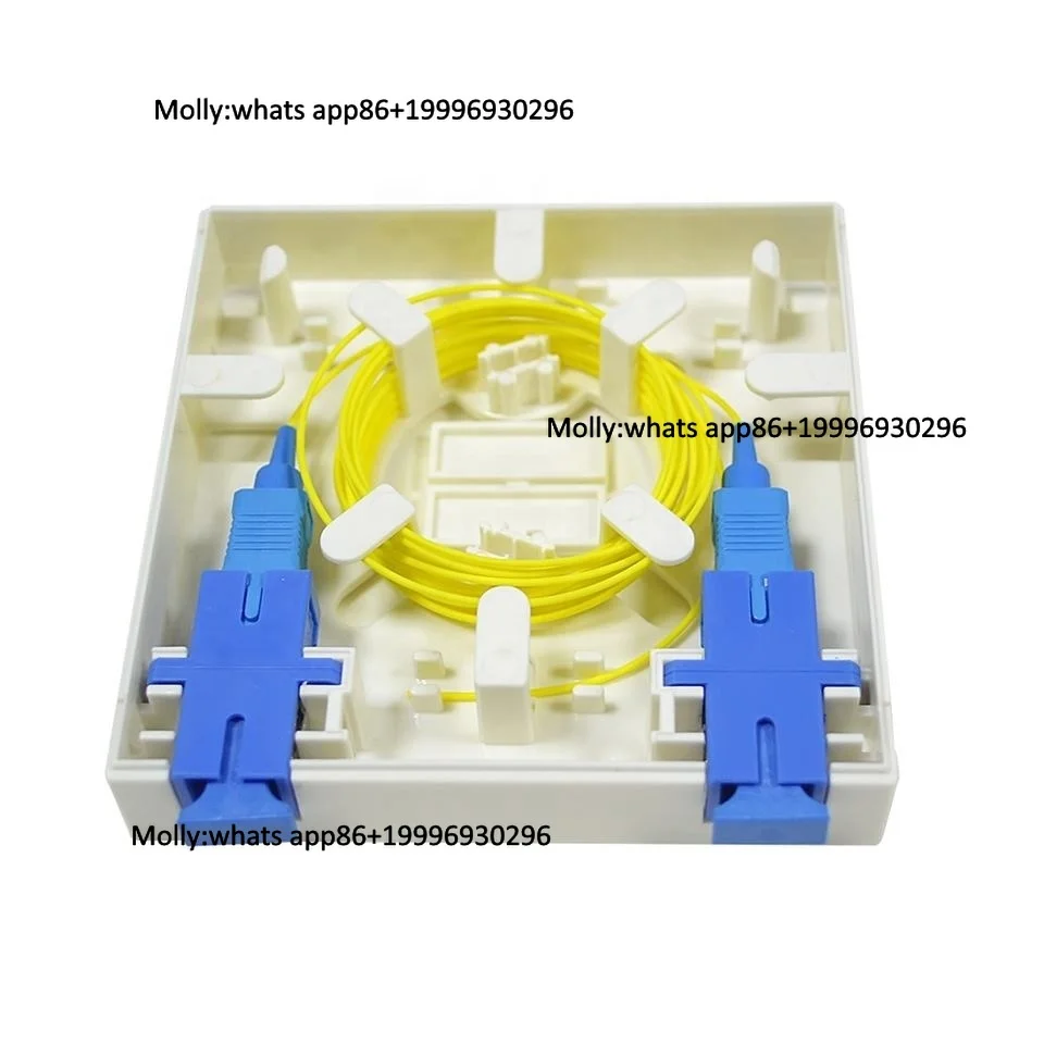 Factory Supply 86 SC Fiber Optic Patch Panel 2 Ports Indoor Wall-Mounted FTTH Socket Panel with WiFi Optic Faceplate