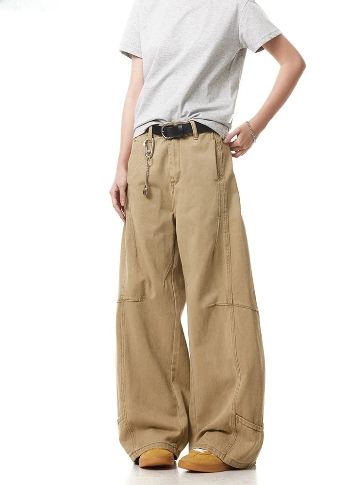 

Мужские джинсы American High Street Sle, осенне-зимняя рабочая одежда, брюки, модный банановый нож, наклонный крой, прочный прямой ле...