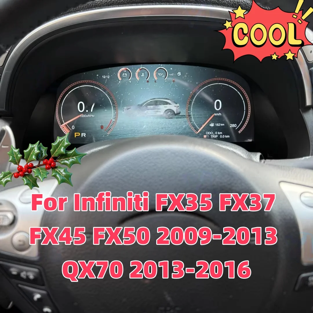 Instrument Panel Dashboard Speed Meter For Infiniti FX35 FX37 FX45 FX50 2009-2013 QX70 2013-2016 Digital Cluster Linux System
