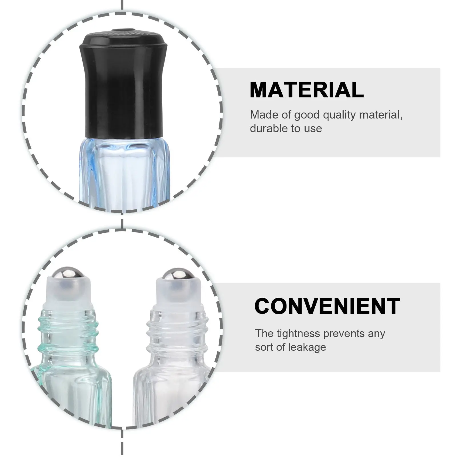 8Pcs Roll-on Bottles 3Ml Essential Oil Sub Containers Portable Leak-Resistant Sub Package for Perfume Blends on-The-Go