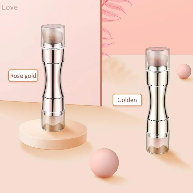 [L&P] 4 w 1 Pędzel do makijażu do cieni do powiek, ust, twarzy, do krycia, różu, podkładu, uniwersalny, wysuwany, podróżny rozmiar