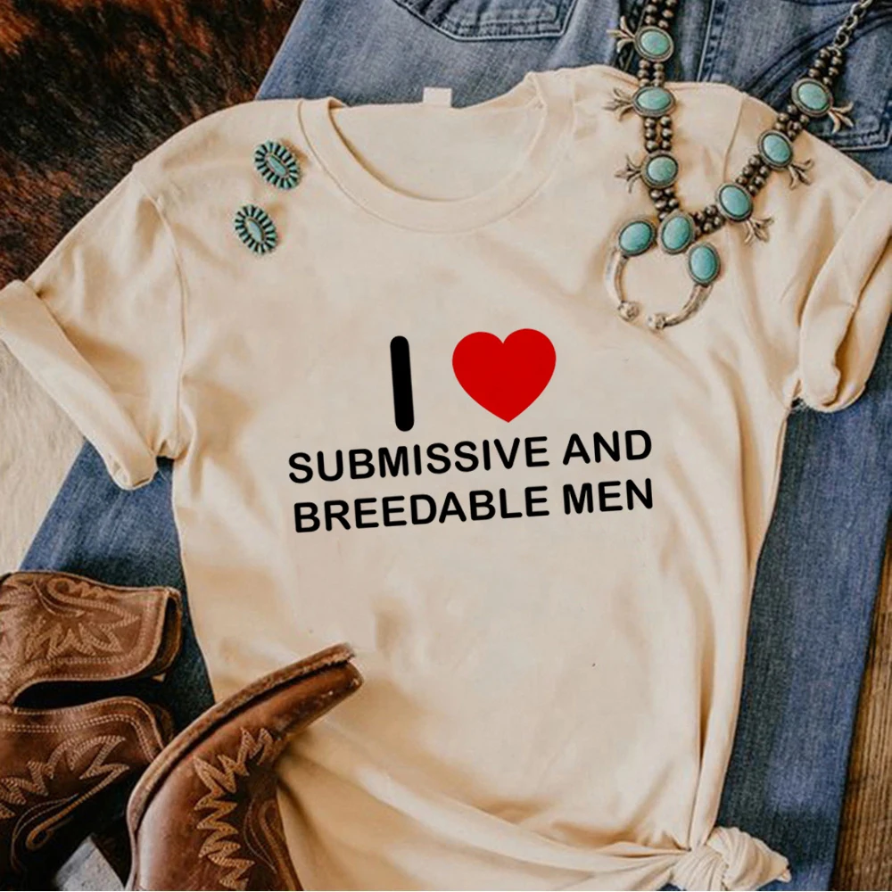 i Love Submissive Men tshirt women comic tshirt female funny harajuku 2000s clothing