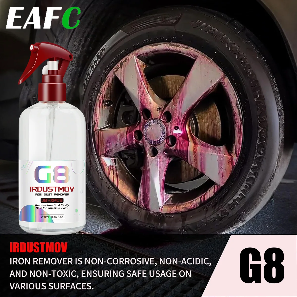 EAFC 500/250/100MLCar Beauty Iron Chip Rust Removal Spray Wheel Car Paint Surface Rust Removal Brightening Maintenance Polishing