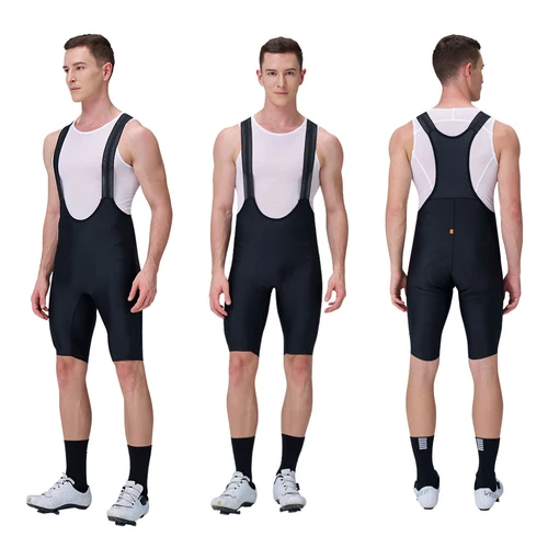 Imagen 2 del producto BCBE-ING pantalones cortos con pechera para ciclismo para hombre, pantalones cortos sin costuras para bicicleta de carreras, almohadilla de interfaz elástica de Italia 7H, medias con pechera para bicicleta de montaña y carretera