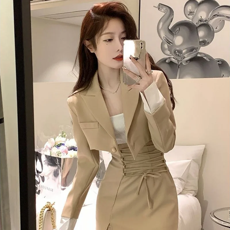 Summer Blazer Suit Skirt Women\'s Matching Sets Sexy Trend 2 Piece Outfits 2024 Set of Two Fashion Pieces for Women Office Skirts