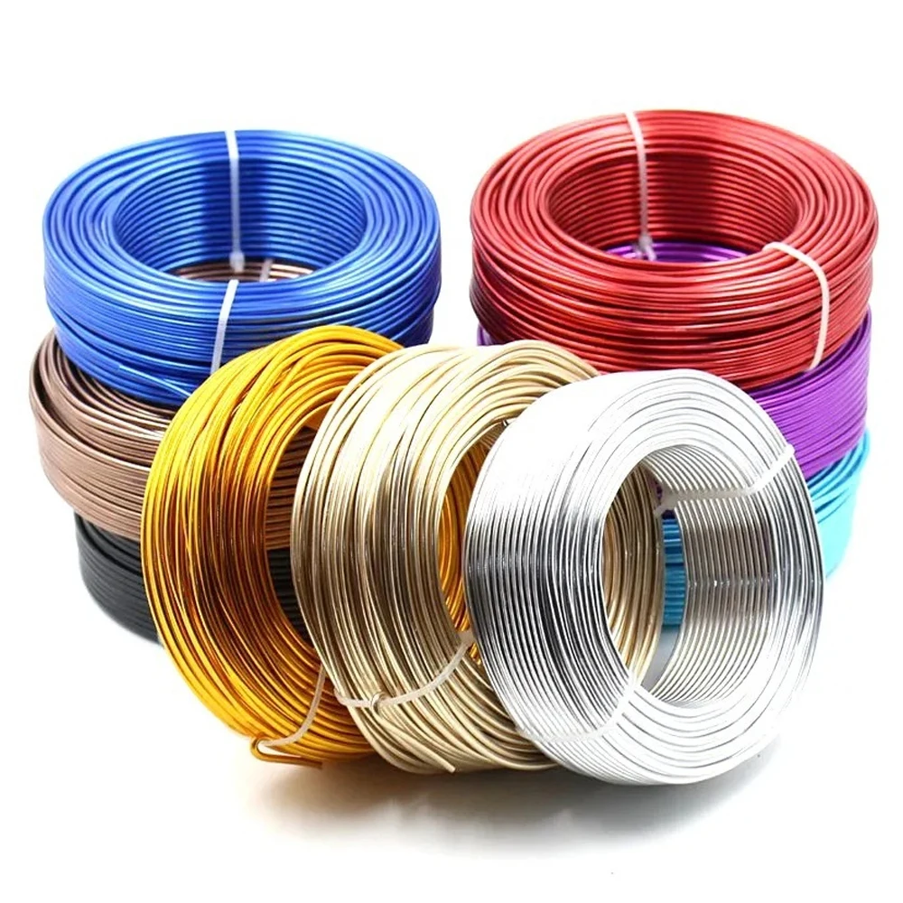 

1.0mm-2.5mm Colored Oxidized Aluminum Wire for DIY Crafts, Sculpture Art, Jewelry Making – Soft & Flexible, Corrosion Resistant