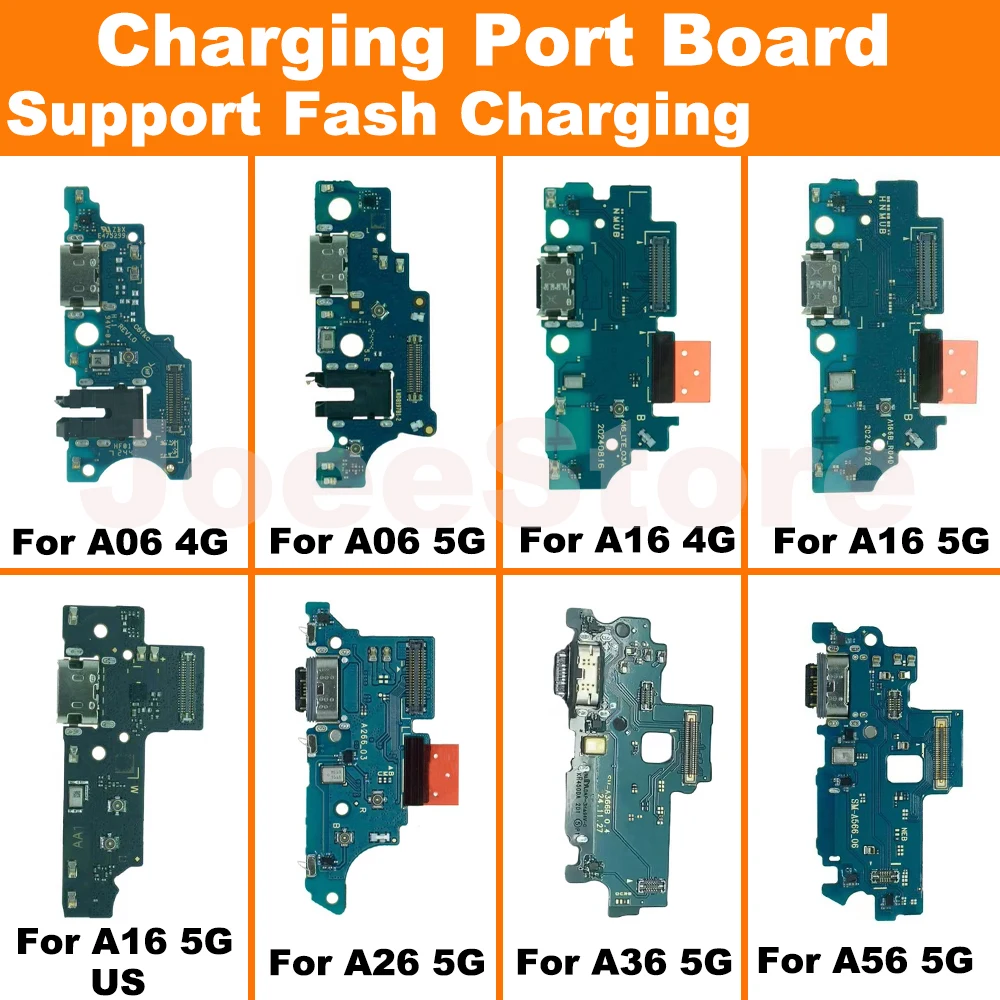 

1 шт. плата порта зарядки для Samsung A56 A36 A26 A16 A06 4G 5G микрофонный модуль разъем для быстрой зарядки USB док-станция гибкий кабель