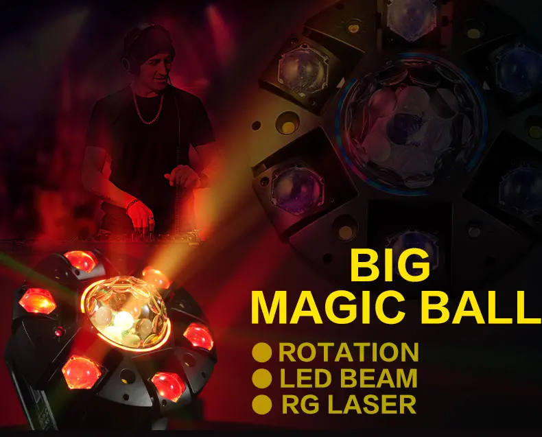 2026 LED RGB Disco Magic Ball Licht DMX Club DJ Bar Stroboskop Musikaktivierte Indoor-Heimparty Romantische Multi-Effekt-Beleuchtung – Detail 1