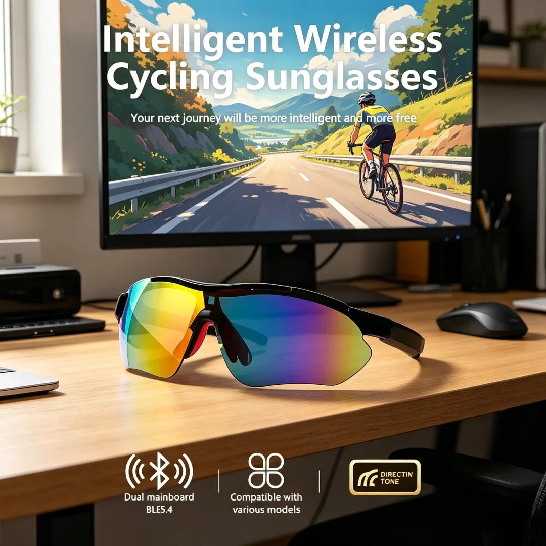 

Avant-garde AI Smart Glasses Curated Cycling Bluetooth Smart Glasses Luxe Audio AI Voice Assistant Prime UV400 Protection Rugged
