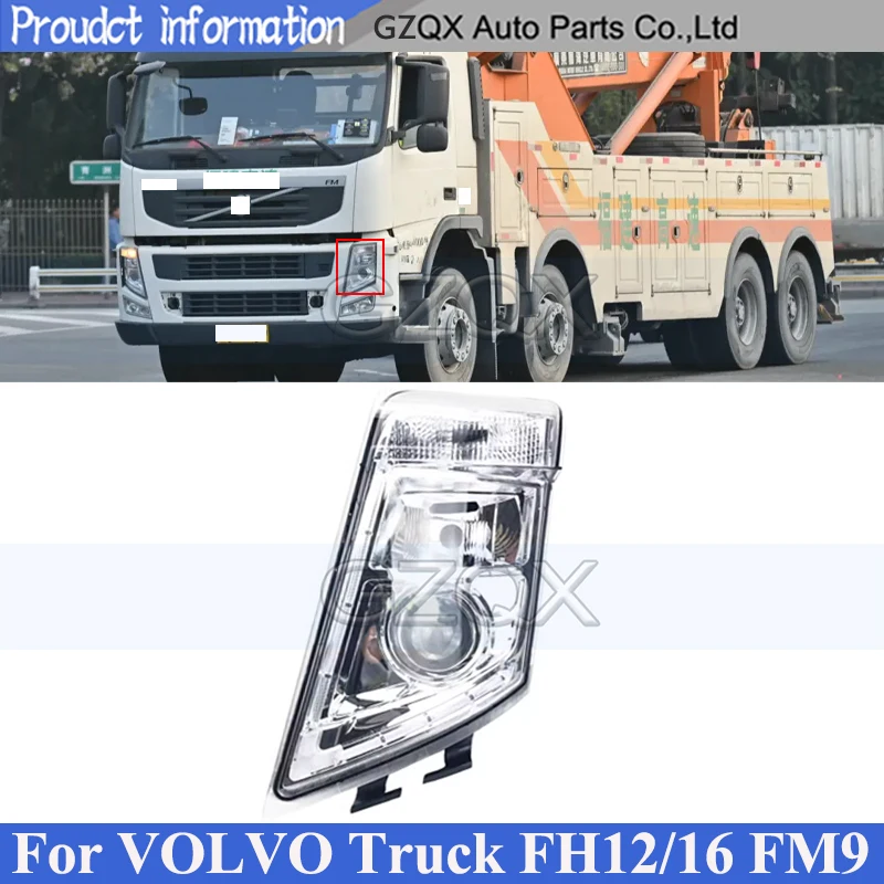 

CAPQX Front Head Light Head Lamp For For VOLVO Truck FH12/16 FM9 TRUCK Headlight Headlamp Trun Light 21035637 21035638
