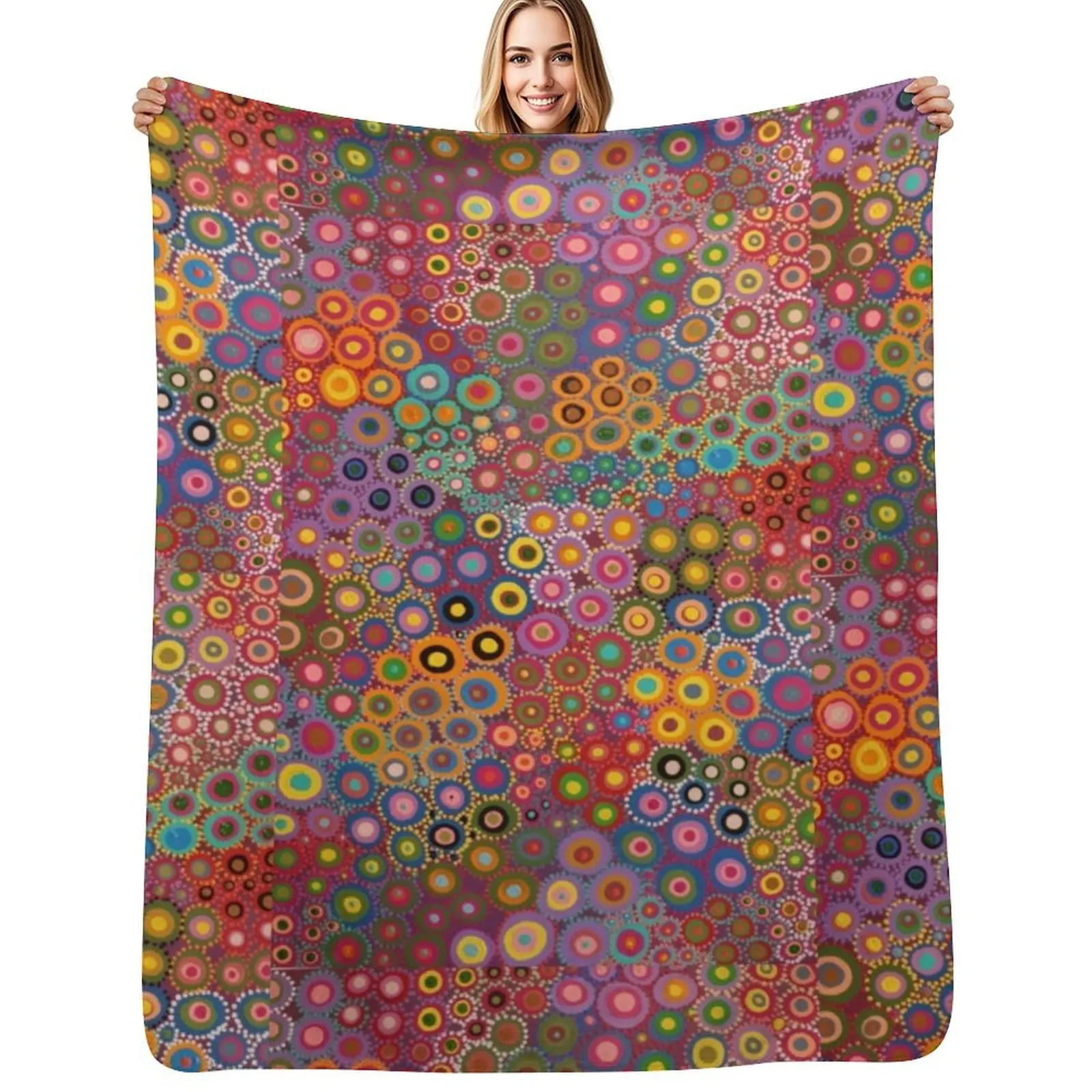 

Desert Wildflowers Throw Blanket Soft Solid Color Blanket for Couch Bed