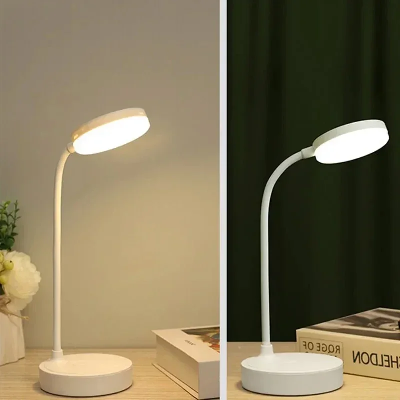 

LED Portable Dimmable Table Lamp USB Plug Battery Powered Desk Lamp Bedroom Reading Night Light Eye Protection LED Bedside Lamp