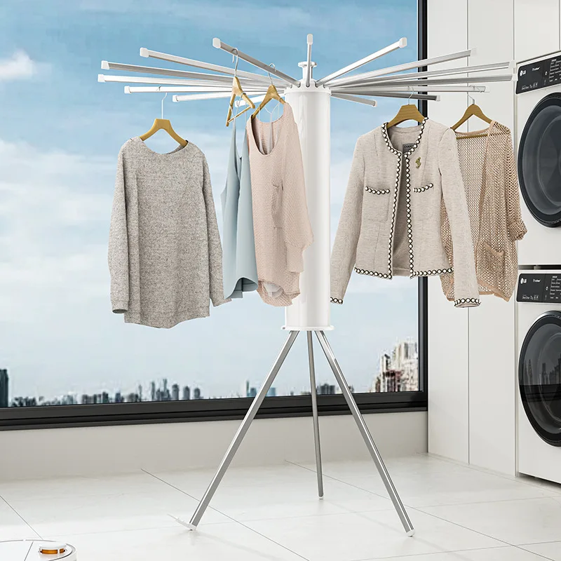 Manufacturer Wholesale Floor-Folding Octopus Clothes Drying Rack Indoor Invisible Quilt Drying Artifact for Balcony Use